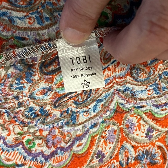 TOBI • Boho Printed Kimono Blouse • Size M - Picture 3 of 9